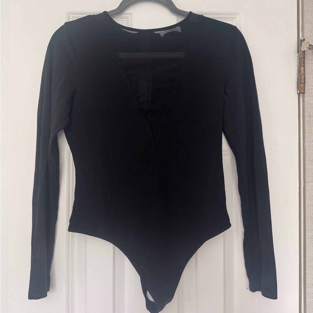 Babaton mesh deep v bodysuit